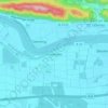 Friesheimの地形図、標高、地勢