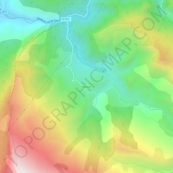 Reynierの地形図、標高、地勢