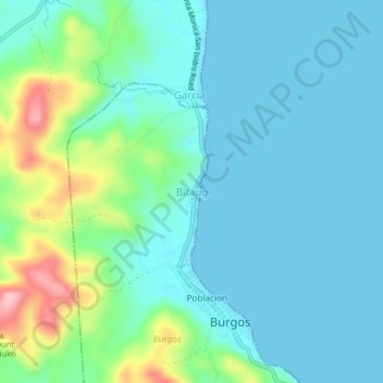Bitaugの地形図、標高、地勢