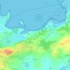 Kerbodecの地形図、標高、地勢