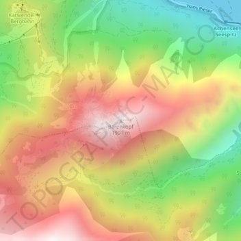 Bärenkopfの地形図、標高、地勢
