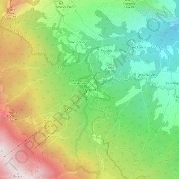 Rescadoreの地形図、標高、地勢