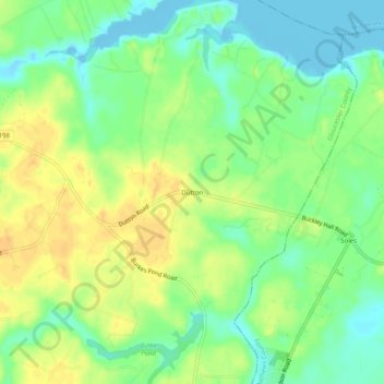 Duttonの地形図、標高、地勢