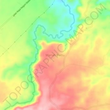 Mariah Buttuの地形図、標高、地勢