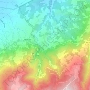 Meloの地形図、標高、地勢