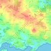 Langatの地形図、標高、地勢