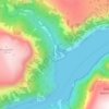 Dyrdalの地形図、標高、地勢