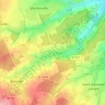 La Rabotièreの地形図、標高、地勢