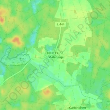 Klein Leineの地形図、標高、地勢