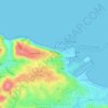Kasbahの地形図、標高、地勢