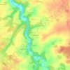 La Villecharraultの地形図、標高、地勢