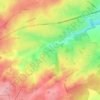Coursierの地形図、標高、地勢