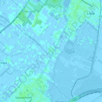De Engelの地形図、標高、地勢
