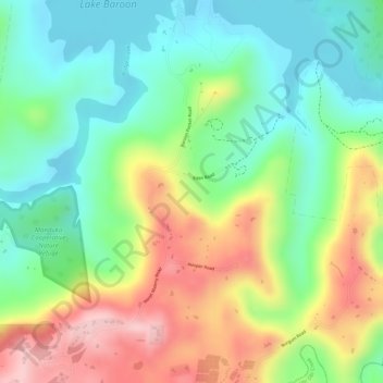 North Malenyの地形図、標高、地勢