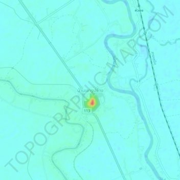 Ban Khao Rup Changの地形図、標高、地勢
