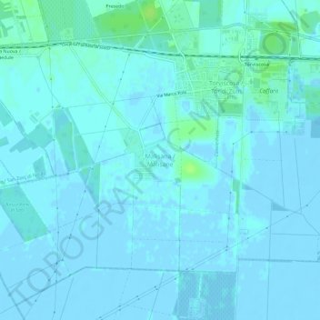 Malisanaの地形図、標高、地勢