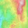 Les Bergonnesの地形図、標高、地勢