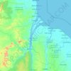Essequibo Islands-West Demerara Regionの地形図、標高、地勢