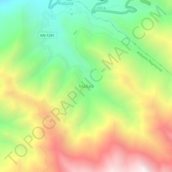 Mallaoの地形図、標高、地勢