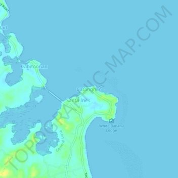 Catangnanの地形図、標高、地勢
