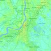 Kolkataの地形図、標高、地勢