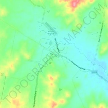 Mertonの地形図、標高、地勢
