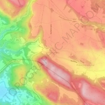 San Nicandroの地形図、標高、地勢
