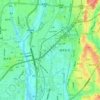 大字河原口の地形図、標高、地勢