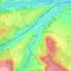 Breuxの地形図、標高、地勢