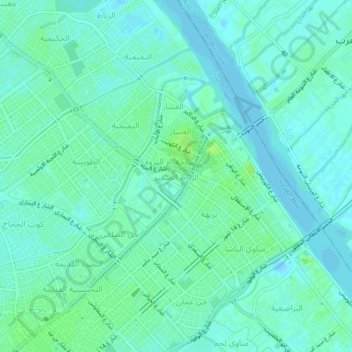 Ar Ribat as Saghirの地形図、標高、地勢