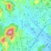 栾金村の地形図、標高、地勢