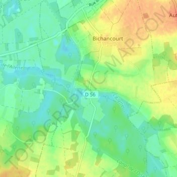 Le Bacの地形図、標高、地勢