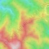 鍋割山の地形図、標高、地勢