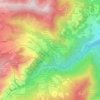Canevareの地形図、標高、地勢