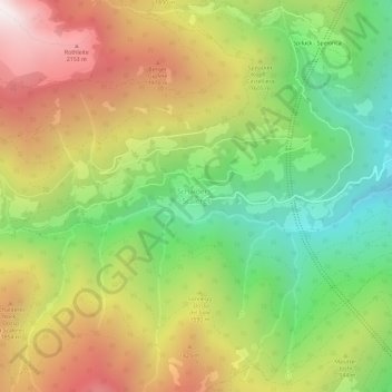 Schaldersの地形図、標高、地勢