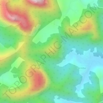 Morro do Macacoの地形図、標高、地勢