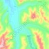 中口の地形図、標高、地勢