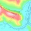 Ogilvie Mountainsの地形図、標高、地勢
