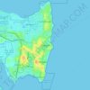 Redcliffeの地形図、標高、地勢