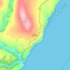 Newportの地形図、標高、地勢