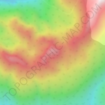 Love Humpの地形図、標高、地勢