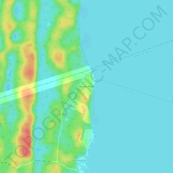 Hautes-Rivesの地形図、標高、地勢