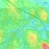 Slatersvilleの地形図、標高、地勢