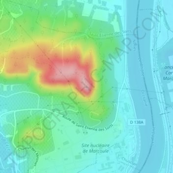 Dent de Marcouleの地形図、標高、地勢