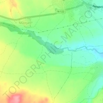 Luchanの地形図、標高、地勢