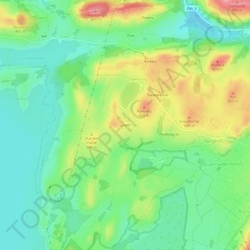 Greithの地形図、標高、地勢