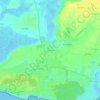 Les Airesの地形図、標高、地勢