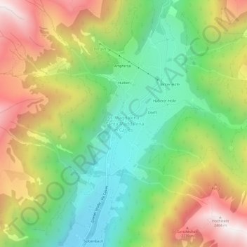 St. Magdalenaの地形図、標高、地勢