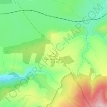 Tripoint hydrographiqueの地形図、標高、地勢