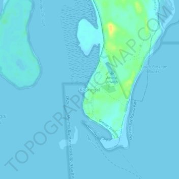 Kooringalの地形図、標高、地勢